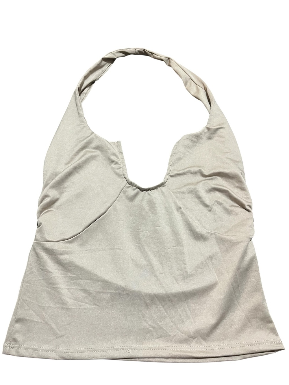 Envíe Womens Lightweight Beige Halter Top